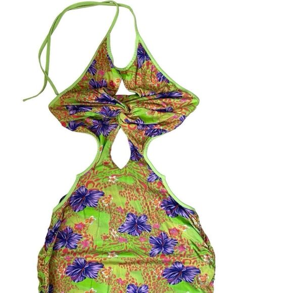 I AM GIA Green Hibiscus Print 'Valera' Maxi Dress - Picture 7 of 13